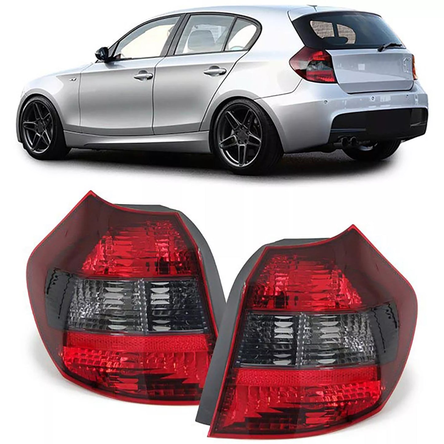 🔥Fanali posteriori rosso fumo nero destra sinistra per serie 1 BMW E81 E87 04-07🔥