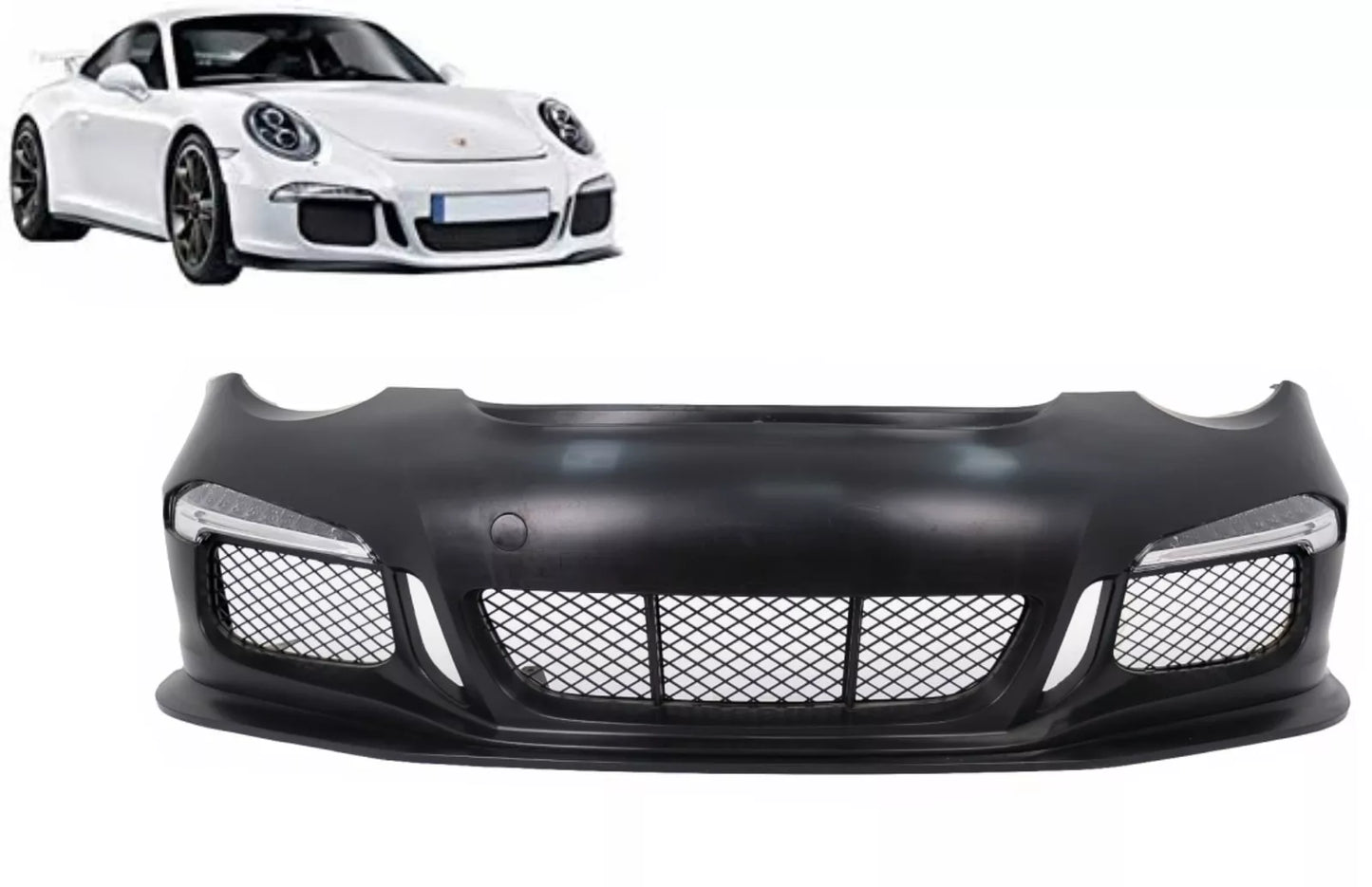 💎Paraurti per Porsche 911 997 05-12 Conversione a 991 GT3 Look LED DRL Indica💎