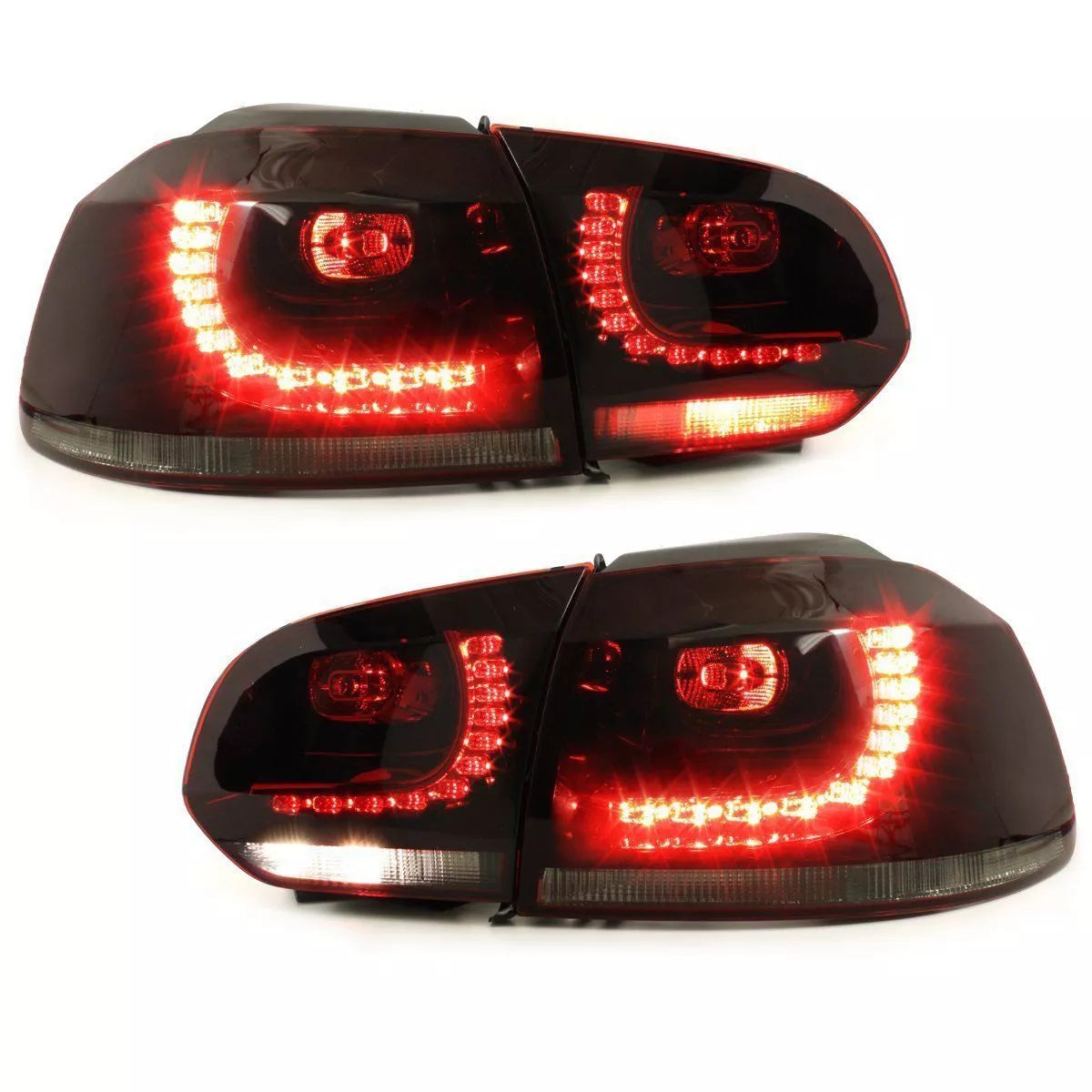 FANALI POSTERIORI LED PER VW GOLF 6 5K1 08-12 ROSSO FUMO ORIGINALI R-LOOK FANALI POSTERIORI
