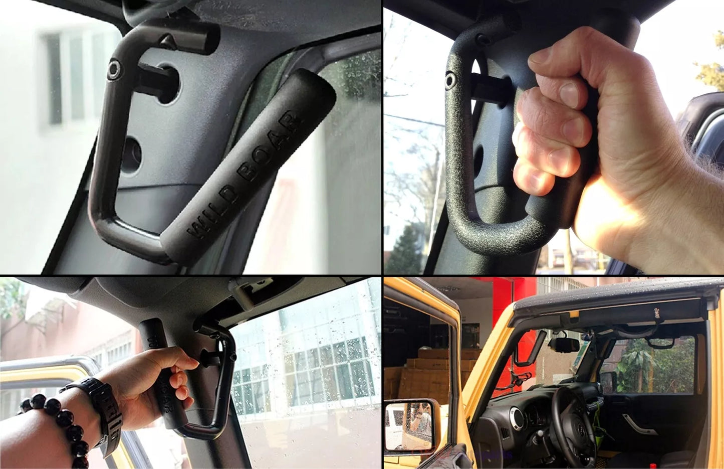 😎Maniglia anteriore Impugnatura barra per Jeep Wrangler III SUV JK 07-17 Nero😎
