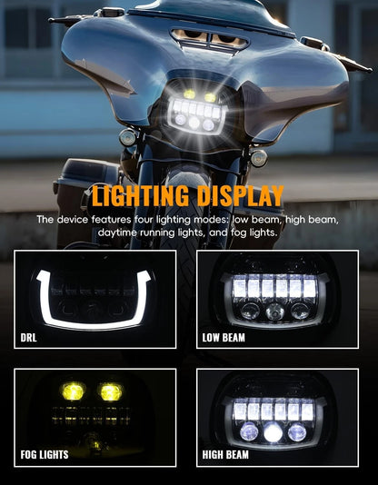 🔥Fari LED DRL + Fendinebbia + Abbaglianti – Harley-Davidson Street Glide🔥