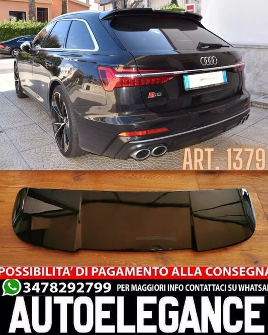 ROOF SPOILER SUITABLE FOR AUDI A6 C8 AVANT 2018+ RS6 LOOK GLOSSY BLACK