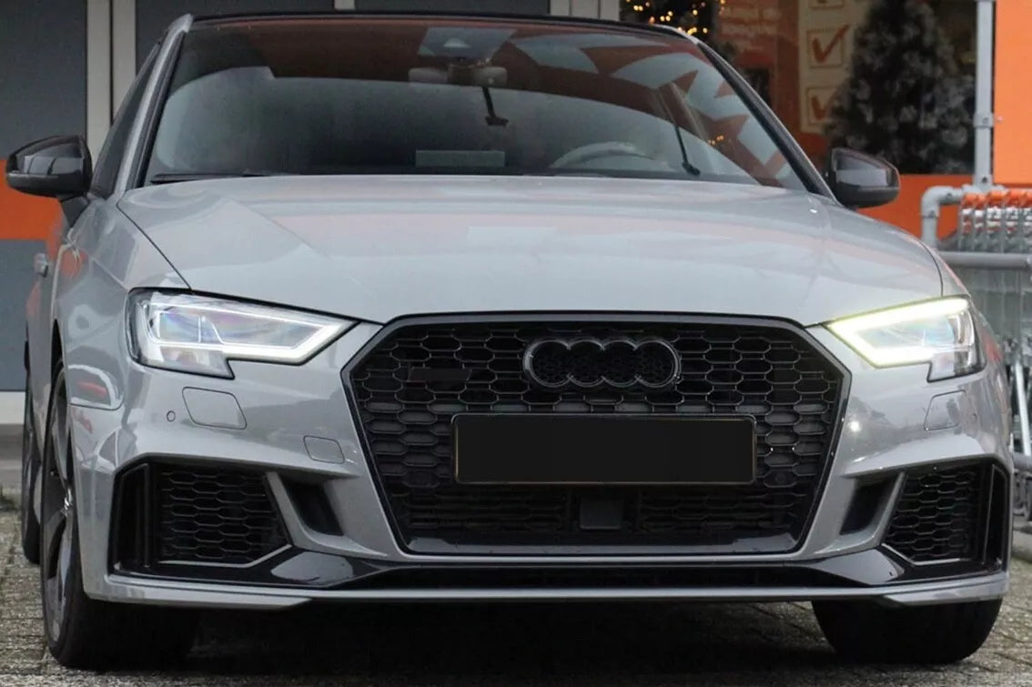 😍AUDI A3 8V 2017-2020 CALANDRE / GRILLE NOIR RS3 STYLE ACC RADAR😍