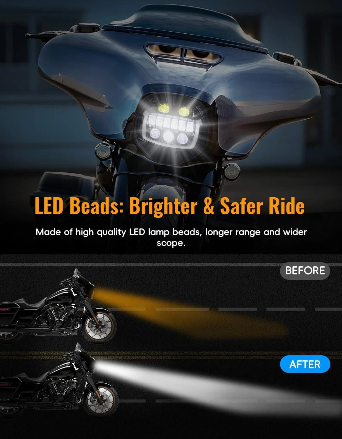 🔥Fari LED DRL + Fendinebbia + Abbaglianti – Harley-Davidson Street Glide🔥