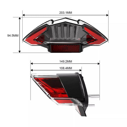 🔥Fanale Posteriore LED E24 Nero – BMW F650 / F800GT / F800R / R1200GS 🔥