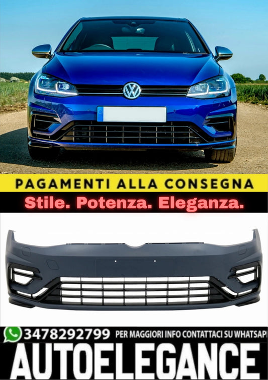 🔥Art. 1465 PARAURTI ANTERIORE ADATTO PER VW GOLF 7.5 (2017–2020) DESIGN R-LINE🔥 ROTTO