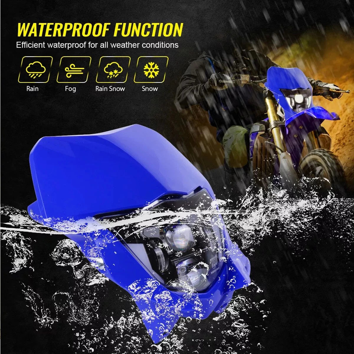 🔥Faro LED con Maschera – Yamaha WR250F / WR450F (2020–2024)🔥
