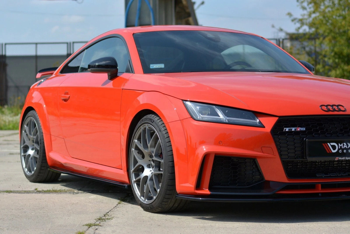 💕Sotto minigonne   adatto  per  Audi TT Mk3 8S RS  nero  lucido 💕