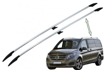 🤩Barre Tetto per Mercedes V W447 14+ Passo lungo LWB Alluminio Mancorrenti🤩
