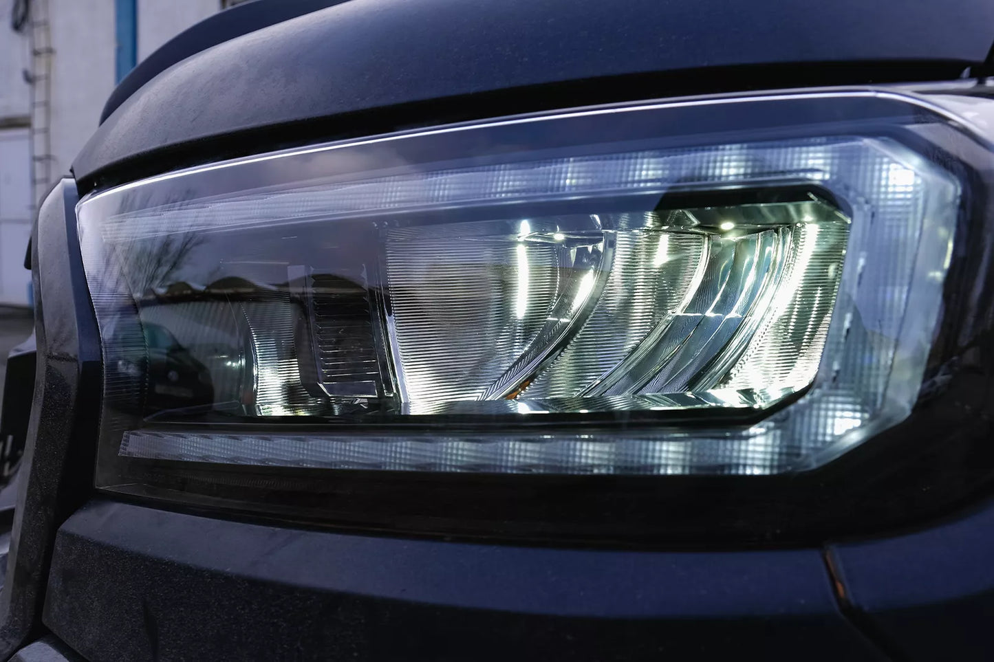 ✨LHD Fari Barra luminosa LED per Ford Ranger 15-20 Full Housing nero Dinamico✨