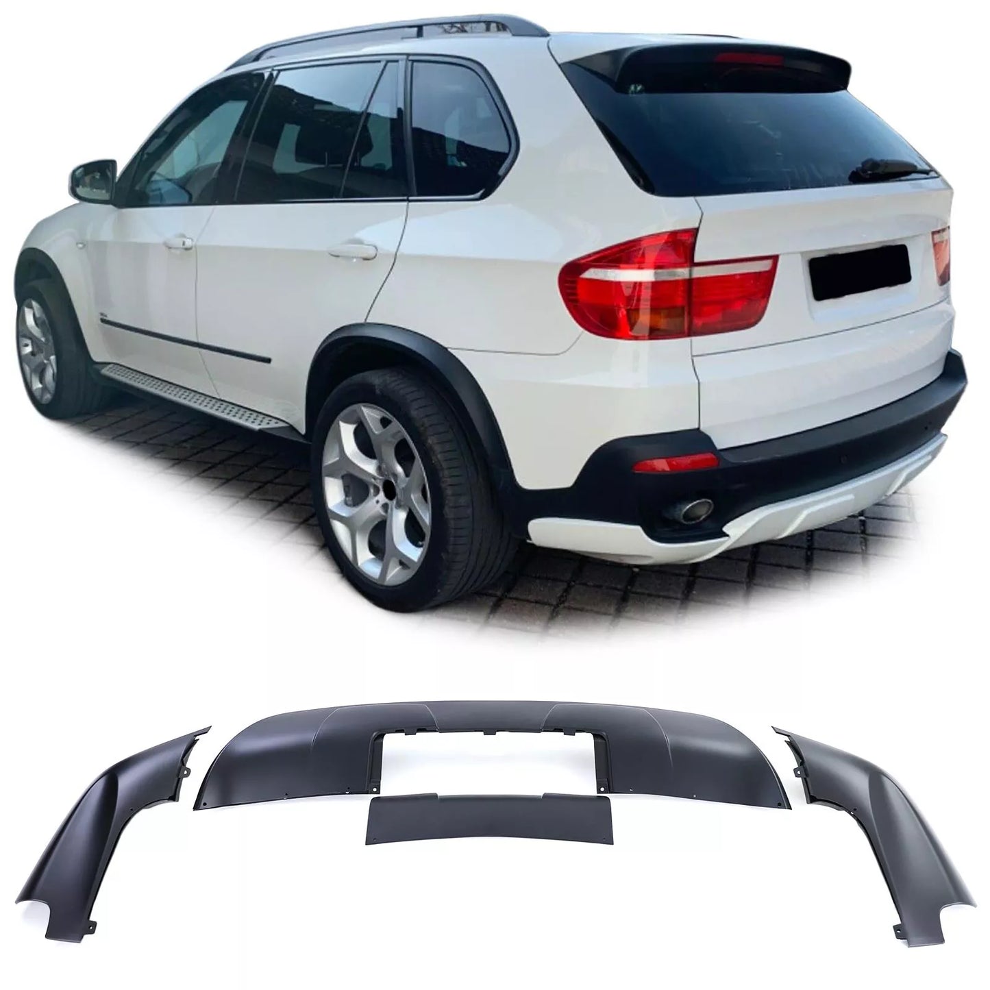 🔥Kit spoiler aerodinamico Performance Paraurti posteriore per BMW X5 E70 07-10🔥