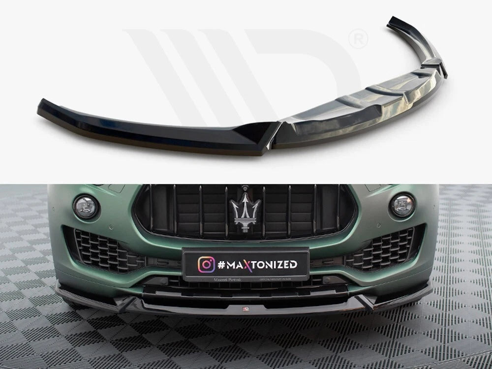 💕Splitter  adatto  per  Maserati Levante MK1 nero lucido ABS💕