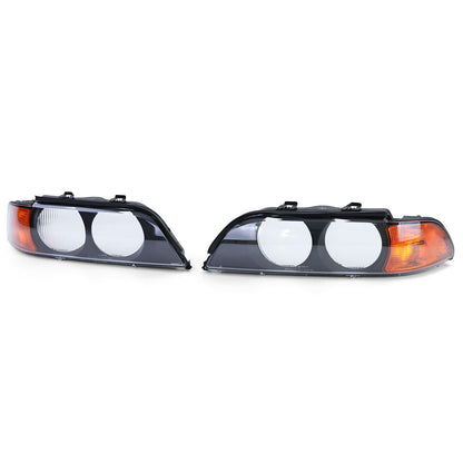 Coppia lenti faro sparse destra sinistra adatta per BMW Serie 5 E39 95-04- AUTOELEGANCERICAMBI