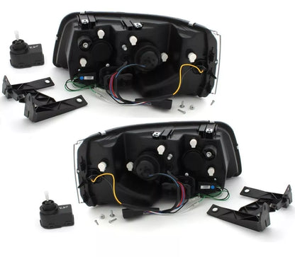Set luci di posizione led fari neri per VW T5 BUS 03-09 Multivan Transporter