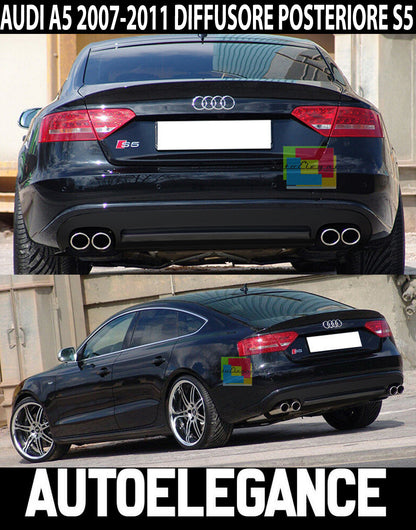 DIFFUSORE AUDI A5 SPORTBACK COUPE 2007-2011 SOTTO PARAURTI POSTERIORE S5 - ABS