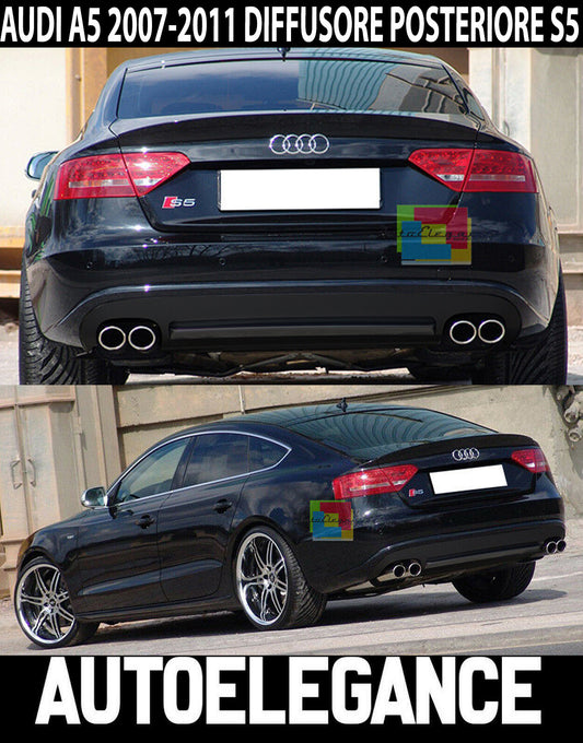 DIFFUSORE AUDI A5 SPORTBACK COUPE 2007-2011 SOTTO PARAURTI POSTERIORE S5 - ABS