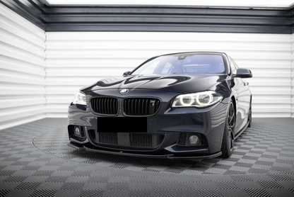 💫Street+ Splitter Anteriore V.4 adatto per BMW Serie 5 F10/F11 M-Pack Nero💫