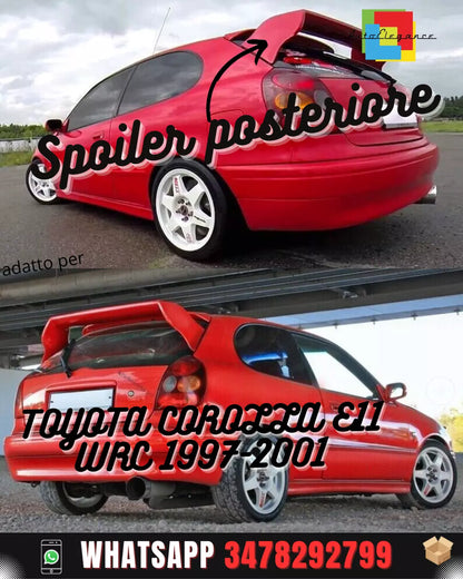 SPOILER PER TOYOTA COROLLA E11 look WRC 1997-2001 - grezzo