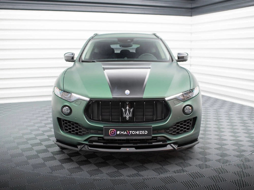 💕Splitter  adatto  per  Maserati Levante MK1 nero lucido ABS💕