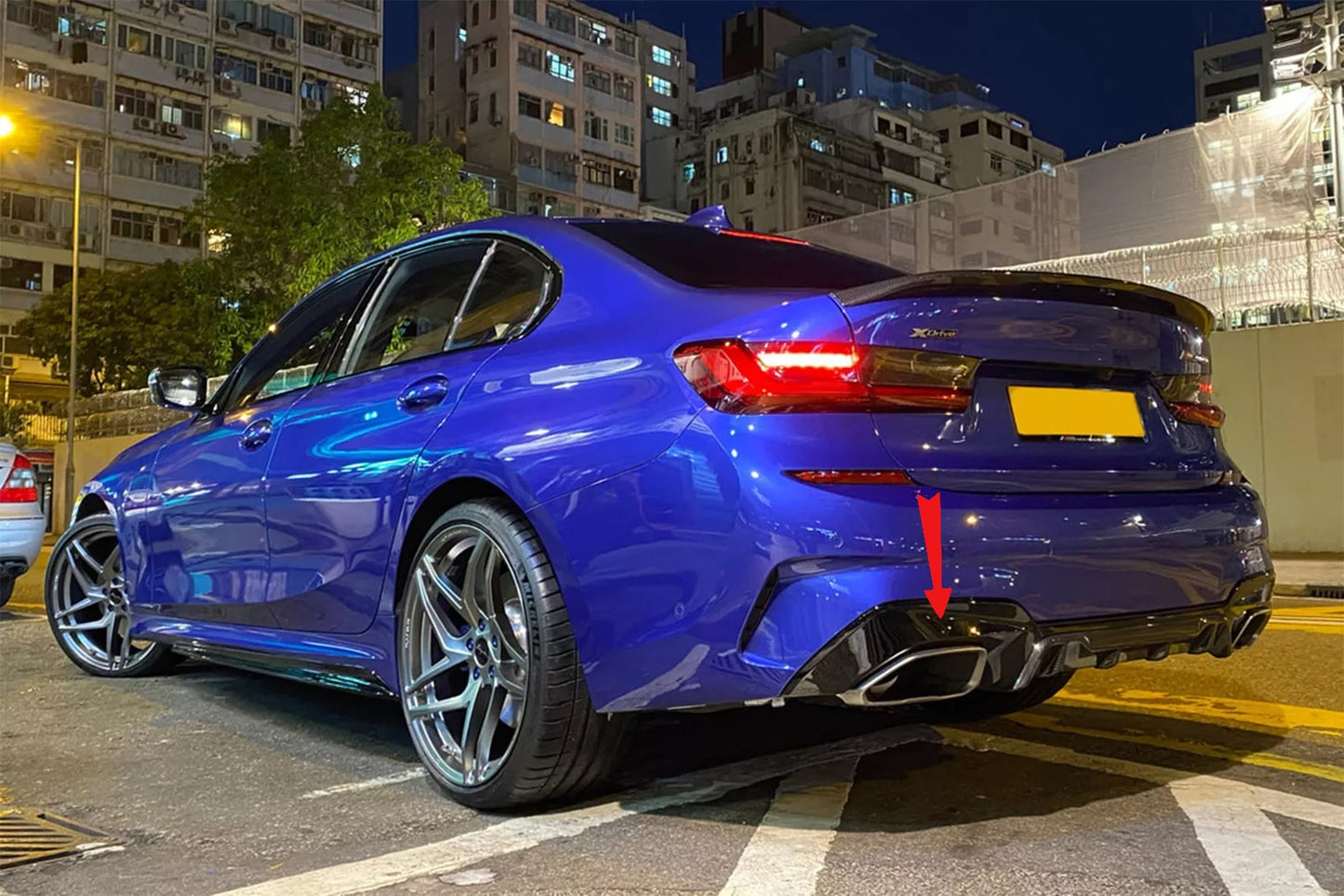 ⭐Diffusore Scarico Punte per BMW G20 G28 Berlina G21 Touring 19+ M340i MLook⭐