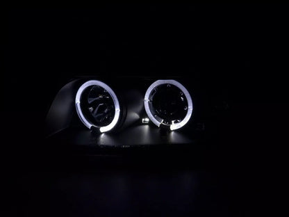 ANGEL EYES FARI PER AUDI A4 8E B6 01-04 LED LUCE DI POSIZIONE NERO