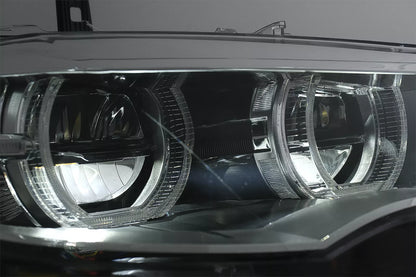 😎Fari LED Xenon Angel Eyes Cerchi 3D Double Halo per BMW X6 E71 08-12😎