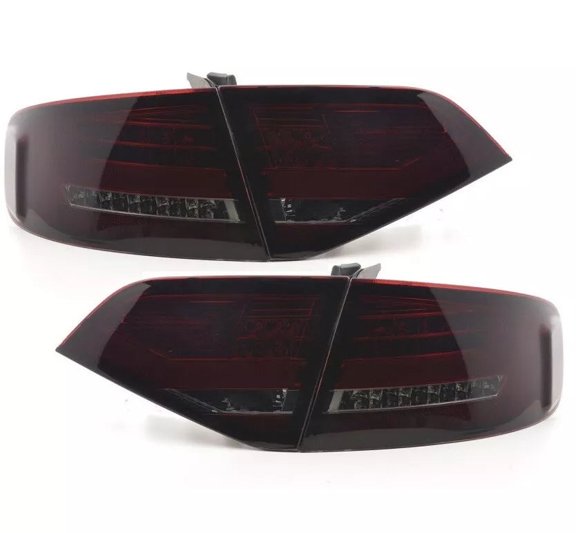 Fanali posteriori LED per Audi A4 B8 08-11 berlina luci posteriori rosse smoke