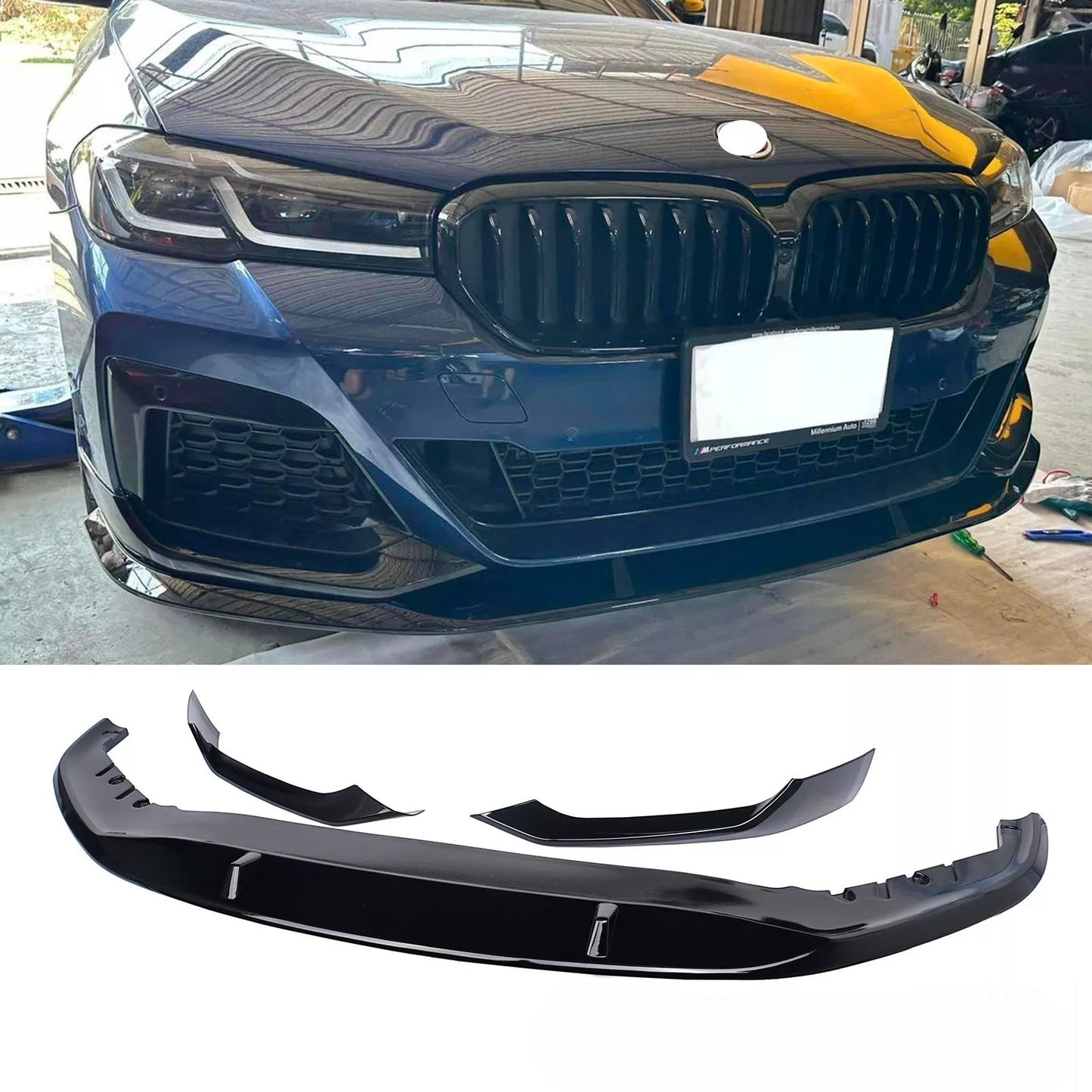 ❤️‍🔥Splitter Lip Black Adatto Per BMW 5 Series G30 G31 LCI M Pacchetto❤️‍🔥