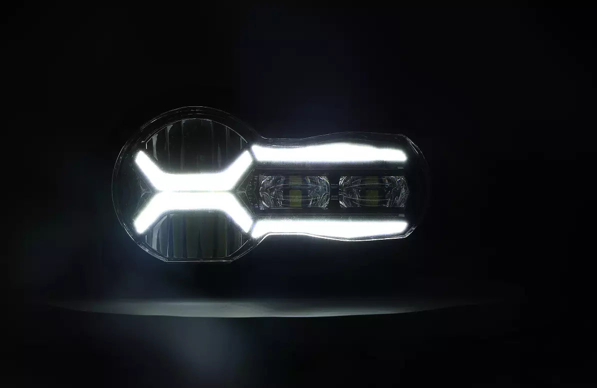 🔥Fari Anteriori LED E24 – BMW R1200GS K50 / ADV K51🔥