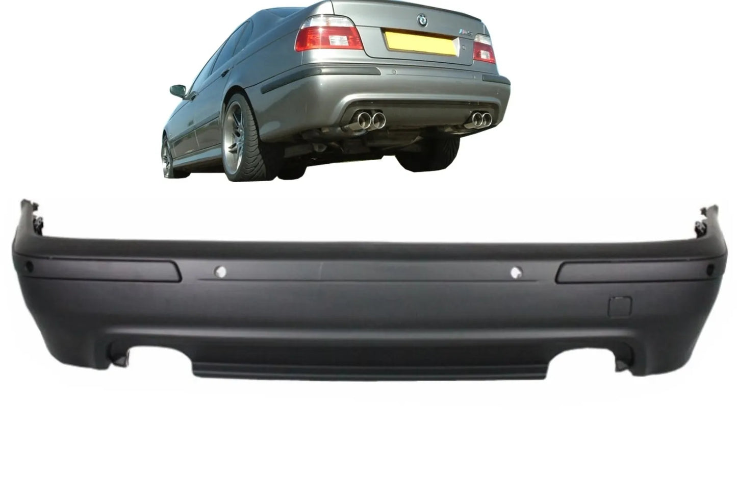 ⭐Paraurti posteriore per BMW Serie 5 E39 95-03 Double Outlet M5 Design PDC-⭐