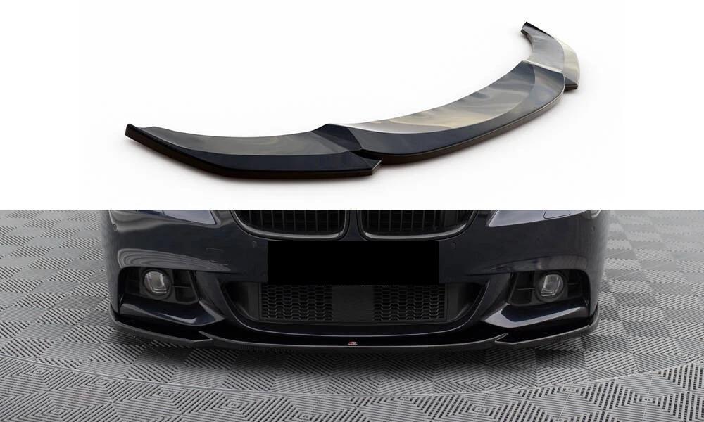 💫Street+ Splitter Anteriore V.4 adatto per BMW Serie 5 F10/F11 M-Pack Nero💫