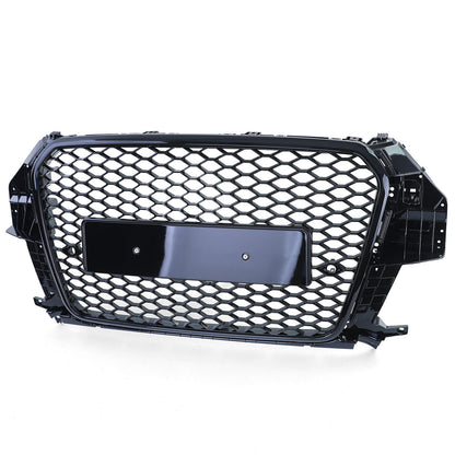 Glossy Sport Honeycomb Radiator Grille for Audi Q3 8U prefacelift 11-15