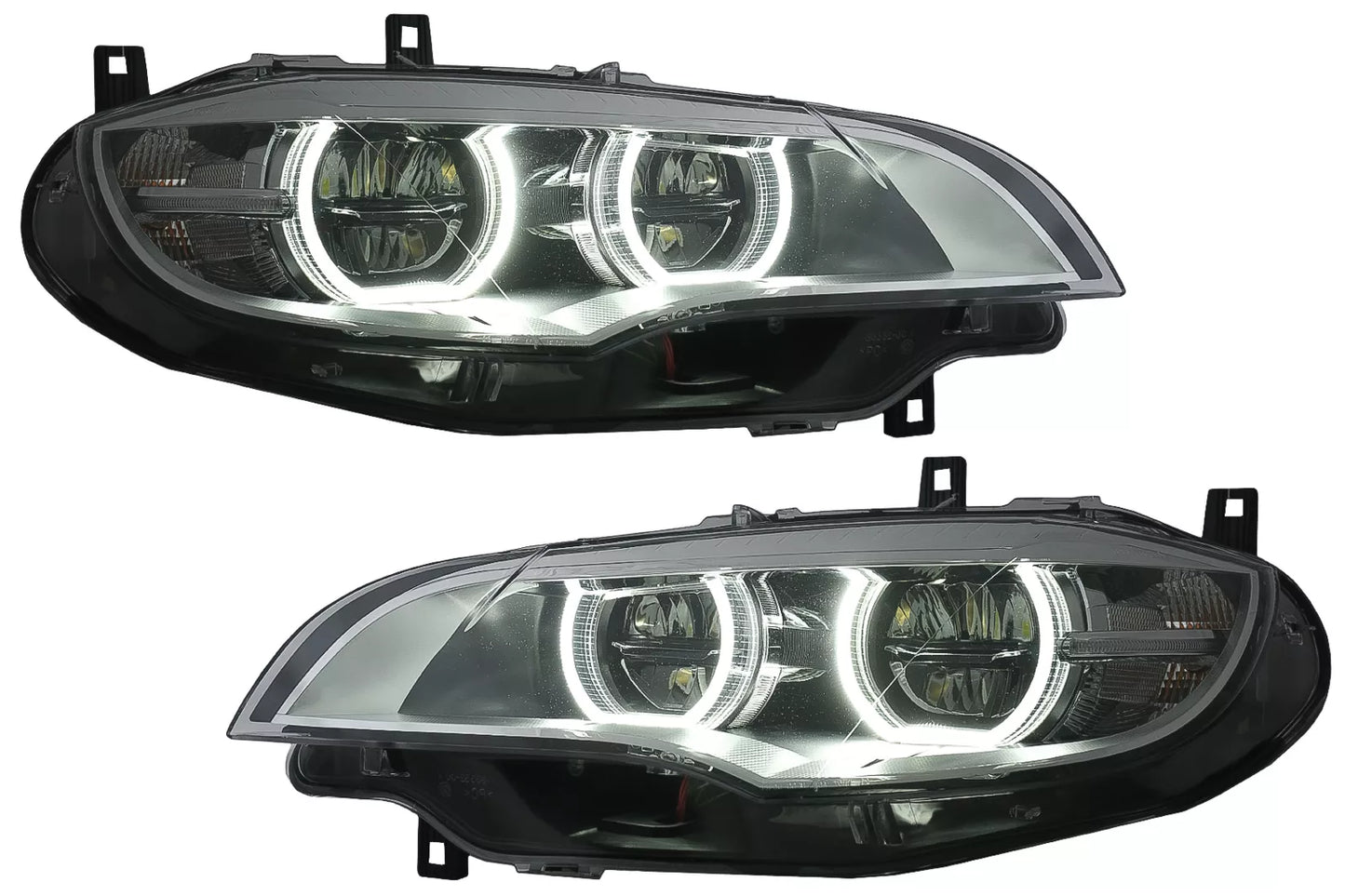 😎Fari LED Xenon Angel Eyes Cerchi 3D Double Halo per BMW X6 E71 08-12😎