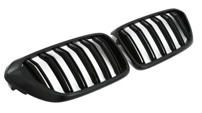 ADATTO A BMW SERIE 6 G32 GRAN TURISMO SPORT GRILL DOPPIA STAFFA NERO LUCIDO