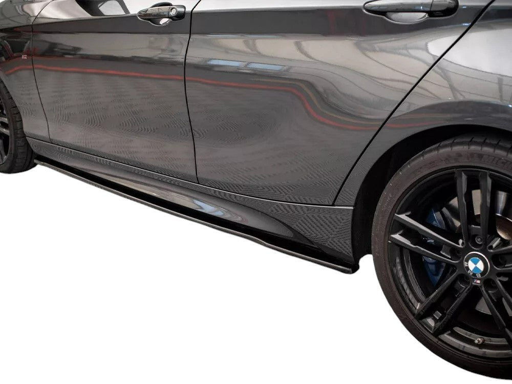 ✨Minigonne Laterali V2 Design Nero Lucido per Bmw 1 F20 /F21 M-Power FL✨