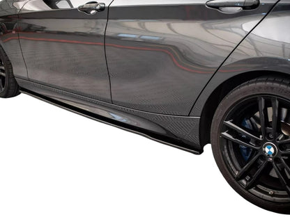 ✨Minigonne Laterali V2 Design Nero Lucido per Bmw 1 F20 /F21 M-Power FL✨