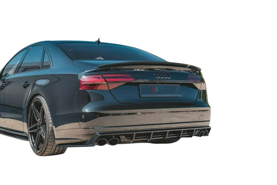 ✨DIFFUSORE nero lucido ABS posteriore per Audi S8 D4 lifting 2015-2017✨