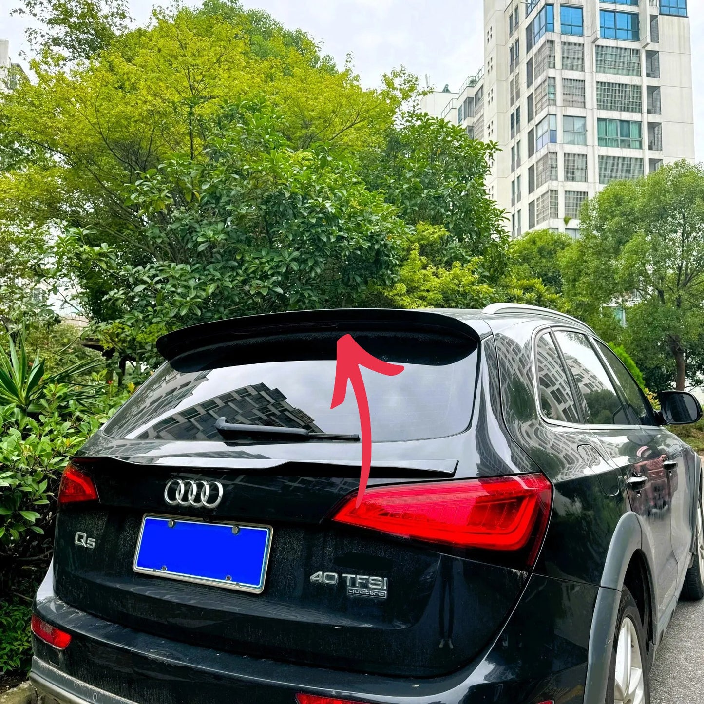 ✨KIT Spoiler Nero Lucido Adatto per Audi Q5 SUV 4X4 2009-2017✨