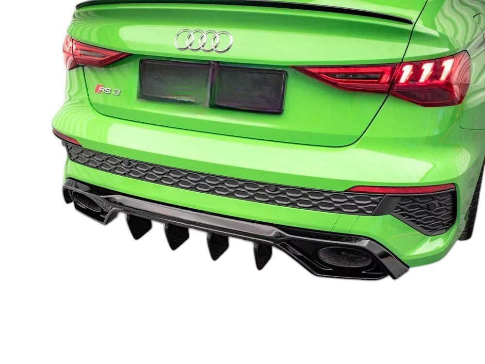 ✨DIFFUSORE nero lucido ABS posteriore per Audi RS3 8Y 2020-✨