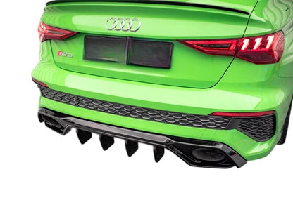 ✨DIFFUSORE nero lucido ABS posteriore per Audi RS3 8Y 2020-✨