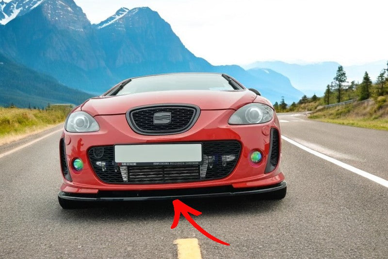 ✨SPLITTER design nero lucido ABS per SEAT Leon Mk2 2005-2009✨