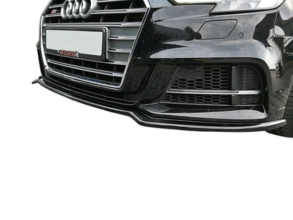 ✨SPLITTER V2 design nero lucido ABS ADATTO per Audi S3 8V lifting 2017+✨