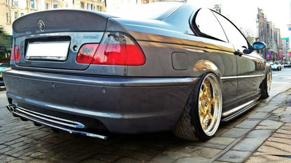 ✨DIFFUSORE posteriore centrale design per BMW 3 E46 Mpack Coupe 1999-2003✨