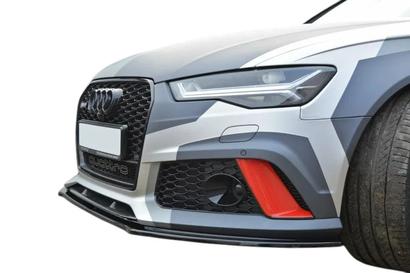 ✨SPLITTER V1 Design ABS design nero lucido ABS per Audi Rs6 C7 2013+✨