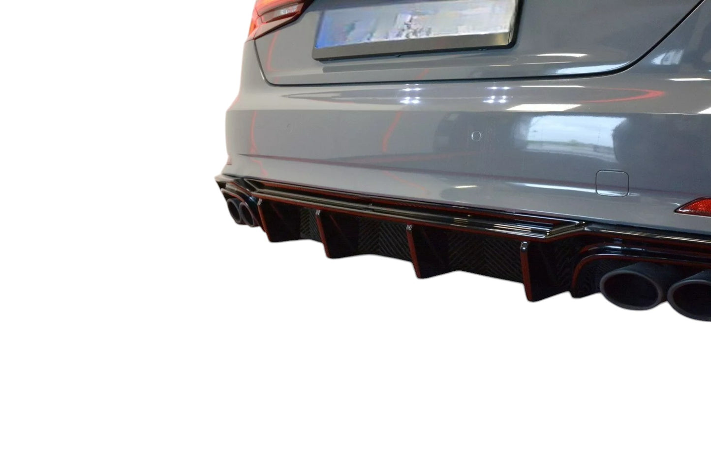 ✨DIFFUSORE posteriore  nero lucido ABS ADATTO per AUDI S5 F5 (2017 + )✨