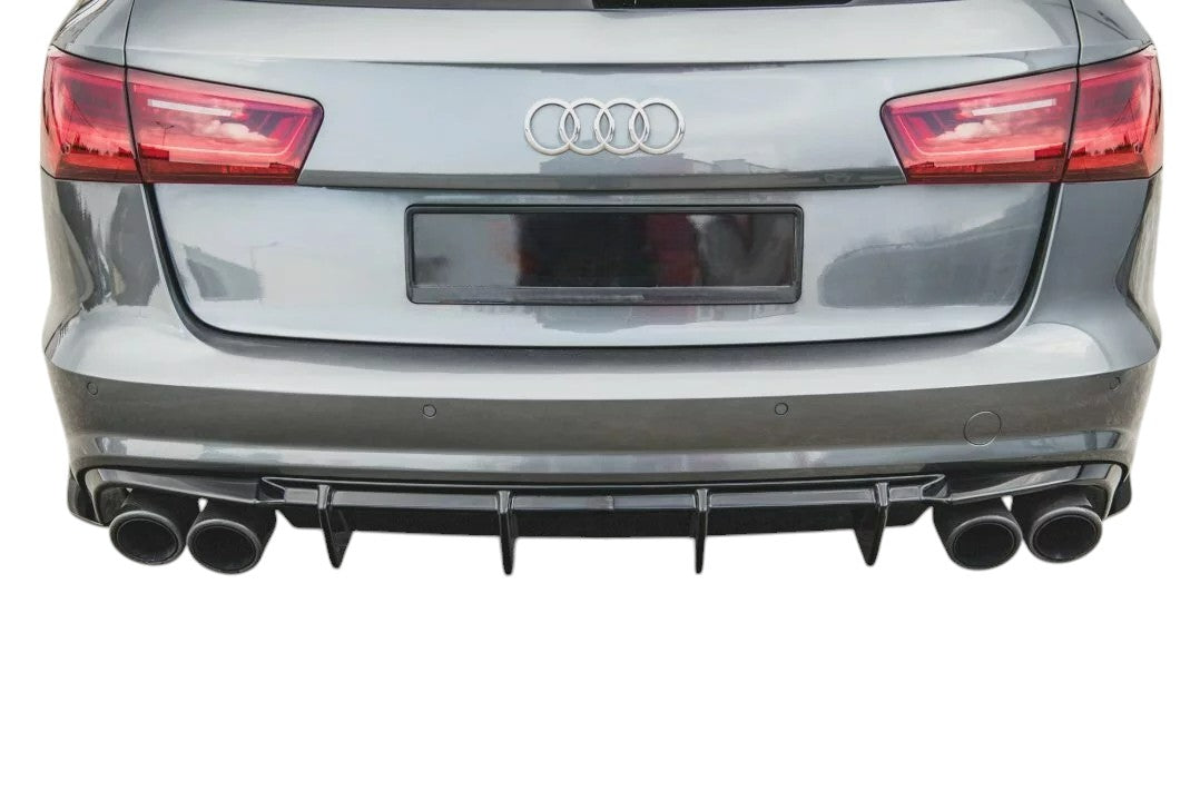 ✨DIFFUSORE nero lucido PER Audi S6 A6 S-Line C7 2015-2018✨