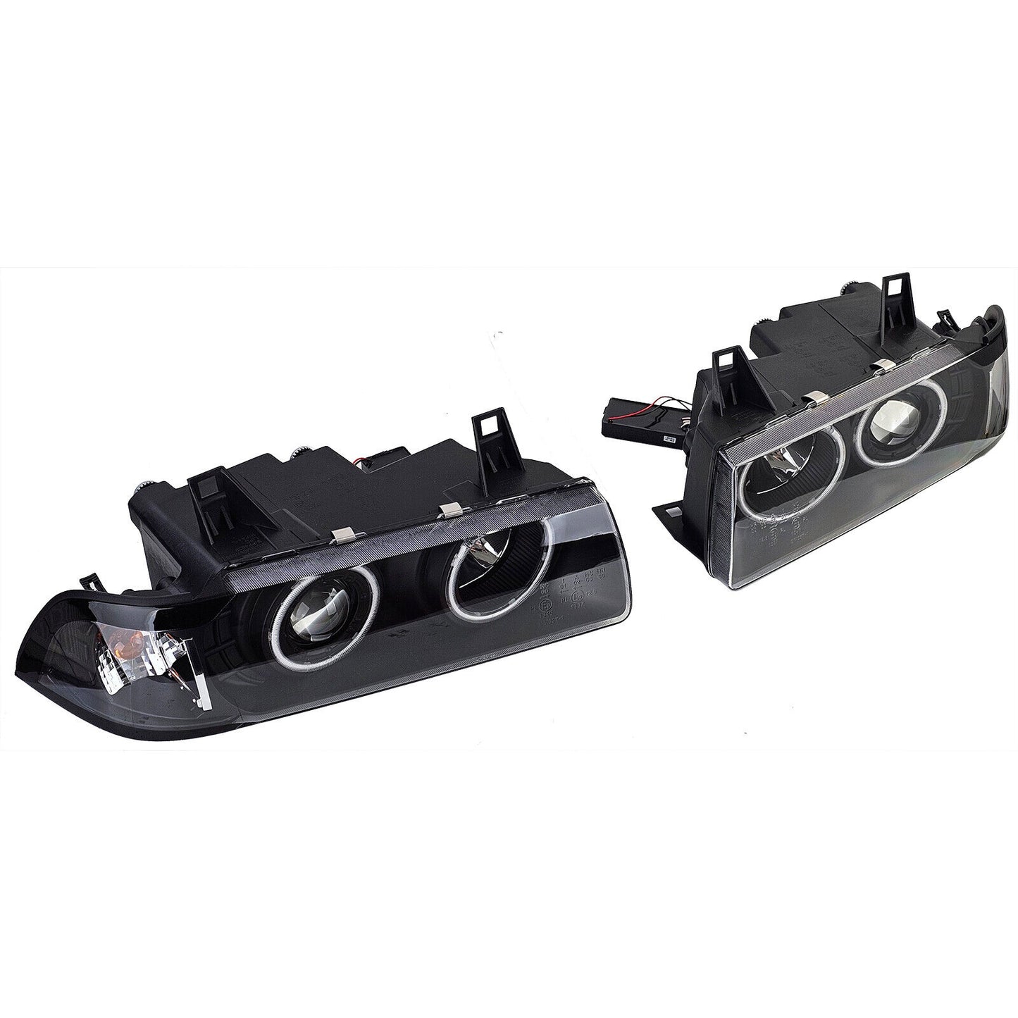 Faro anteriore CCFL Angel Eyes aftermarket compatibile con BMW Serie 3 E36 Coupé Cabrio
