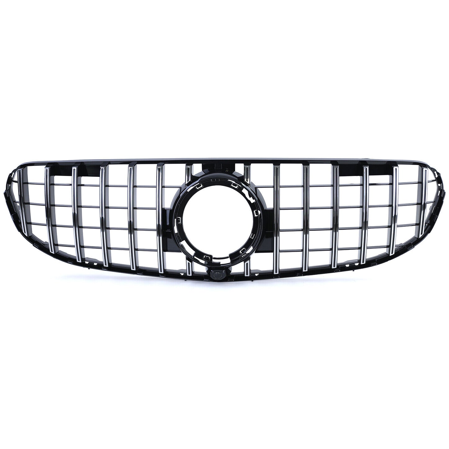 Aftermarket Black Chrome Sport Grille Compatible with Mercedes GLC X253 SUV Without Sports Package 2019 