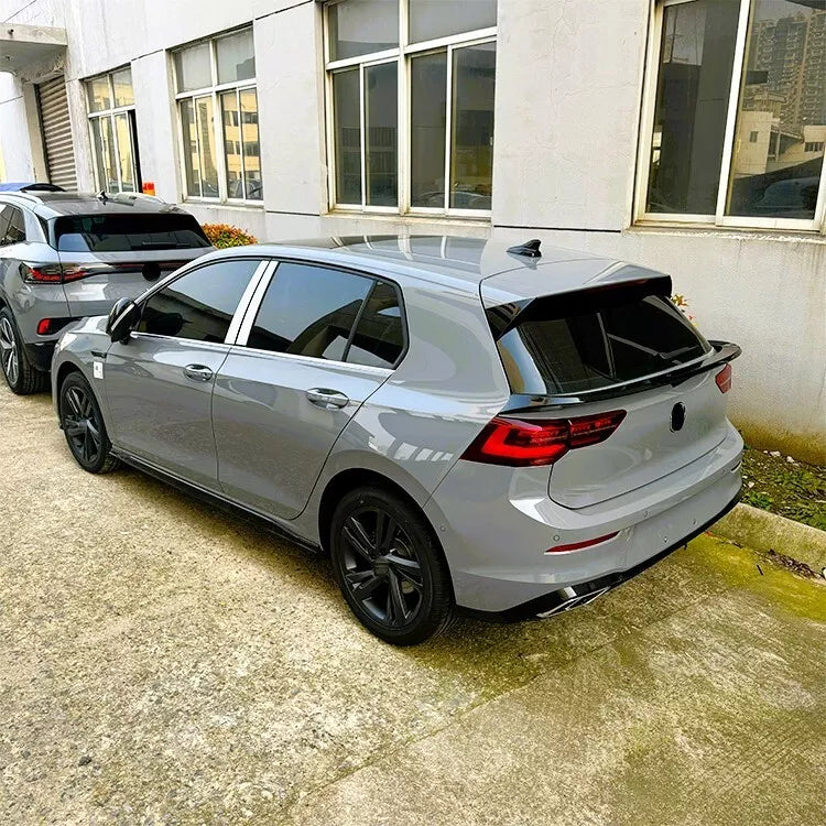 😎Glossy Black Spoiler Kit Suitable For VW Golf MK8 GTD GTI R TS😎