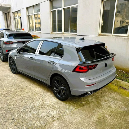 😎Glossy Black Spoiler Kit Suitable For VW Golf MK8 GTD GTI R TS😎